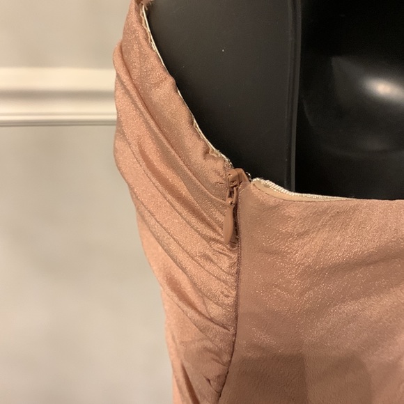 Lucy & Co Blush Pink Ruched Strapless Dress Size S - Picture 6 of 13